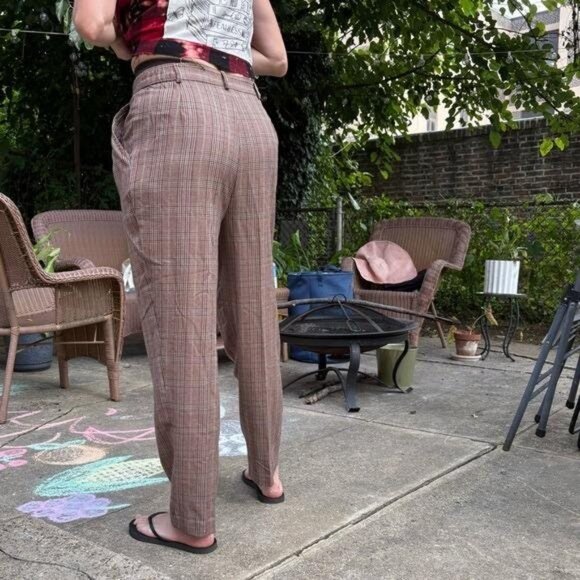 Vintage Jantzen Classics High-Waisted Plaid Trousers – Size 12 - Picture 6 of 10